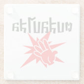 Slap U Gekke Dop Salop Salai in Thai Script = Glazen Onderzetter (Achterkant)