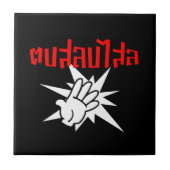Slap U Gekke Dop Salop Salai in Thai Script = Tegeltje (Voorkant)