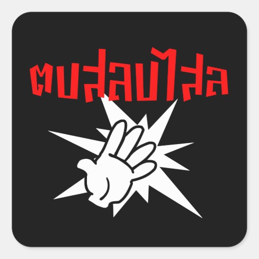 Slap U Gekke Dop Salop Salai in Thai Script = Vierkante Sticker (Voorkant)