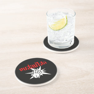 Slap U Gekke Dop Salop Salai in Thai Script = Zandsteen Onderzetter