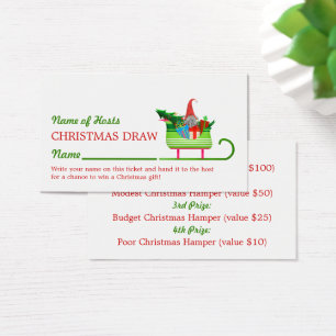 Slape voor kerstfeestjes visitekaartje