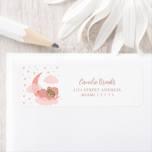 Slapen Baby Beer op Pink Moon & Cloud Etiket (Insitu)