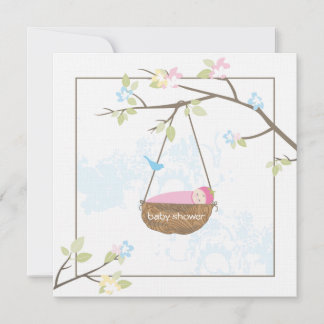 Slapen Baby Girl Baby shower Kaart