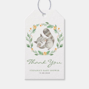 Slapen Baby Wasbeer Krans Baby shower Dank u Cadeaulabel