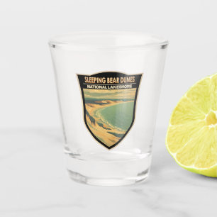 Slapen Beer Duinen National Lakeshore Travel Art Shot Glas