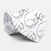 Slapen Dachshund Dog Stropdas (Opgerold)