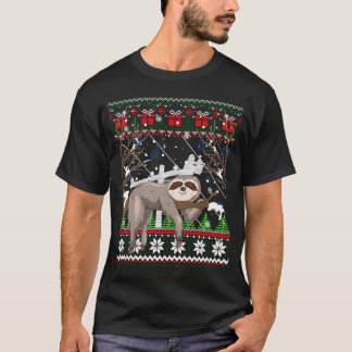 Slapen Dierengeschenken Winter luiaard T-shirt