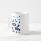 Slapen en draadsnijden koffiemok (Voorkant links)