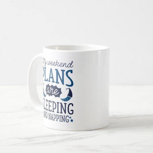 Slapen en draadsnijden koffiemok (Voorkant links)