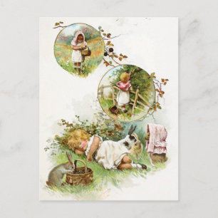 Slapen en dromen van Bunny Rabbits Briefkaart