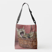 Slapen en geeuwen crossbody tas (Achterkant)