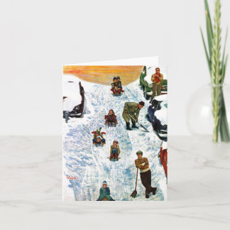 Slapen en uitgraven feestdagen kaart