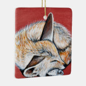 Slapen Fennec Fox schilderij Keramisch Ornament (Rechts)