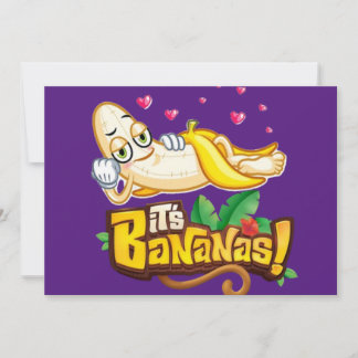 Slapen grappige banaan cartoon kaart