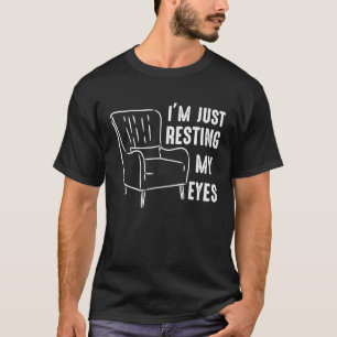 Slapen ik ben gewoon mijn ogen Mannen pa aan het T-shirt
