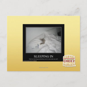 Slapen in briefkaart