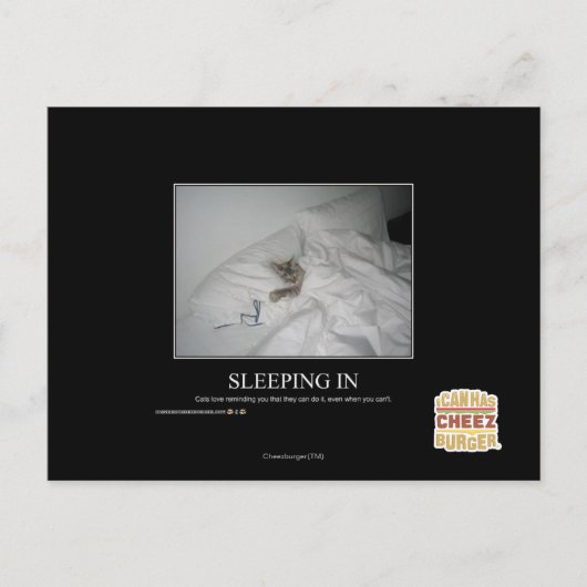 Slapen in briefkaart (Voorkant)