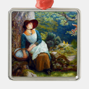 Slapen in de Bossen (door Arthur Hughes) Metalen Ornament