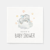 Slapen Kleine Olifant Boy Baby shower servetten (Voorkant)