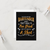 Slapen met de barman kaart (Voorkant / Achterkant in situ)