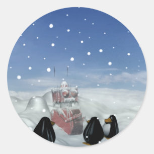 Slapen met de Penguins-Sticker Ronde Sticker