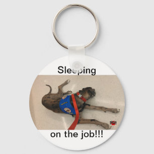 Slapen op de baan sleutelhanger