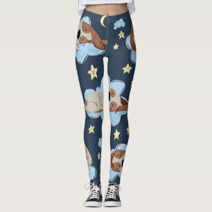 Slapen Puppies: Good Night Pattern Leggings