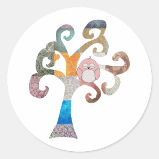 Slapen Ronde Sticker