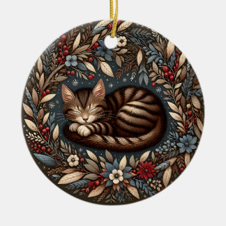 Slapen Tabby Kat Ornament