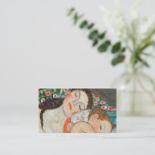 Slapen van moeder en kind visitekaartje (Staand voorkant)