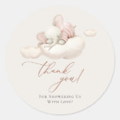 Slapend elphant Classic Round Sticker (Voorkant)