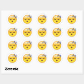 Slapend Face Emoji Ronde Sticker (Vel)