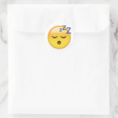 Slapend Face Emoji Ronde Sticker (Tas)