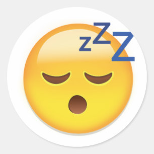 Slapend Face Emoji Ronde Sticker