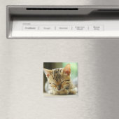 Slapend klein Baby Kat Magneet (Insitu (Vaatwasser))