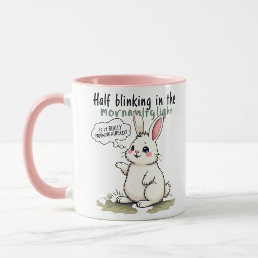 slapend konijn mok (Links)