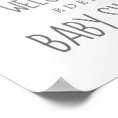 Slapend Little Elephant Boy Baby shower Welcome Poster (Hoek)