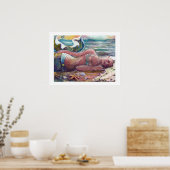 Slapend Mermaid poster (Keuken)