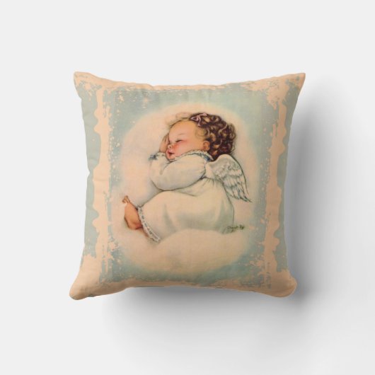 slapende Baby Guardian Angel Kussen (Achterkant)