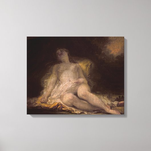 Slapende bacchante canvas afdruk (Voorkant)