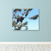 Slapende Beer Canvas Afdruk (Insitu (Houten vloer))