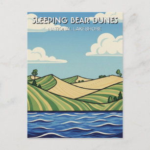 Slapende Berenduin Michigan Reizen Briefkaart