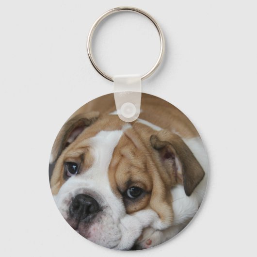 Slapende Bulldog Sleutelhanger (Voorkant)