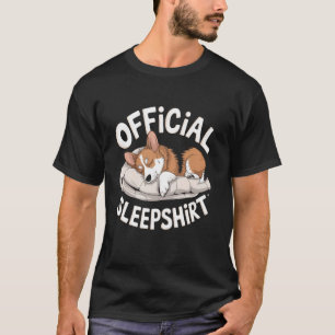 Slapende Corgi Pyjama Hond Liefhebber Cadeau Offic T-shirt