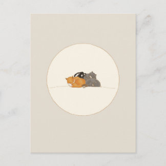 Slapende creaties briefkaart