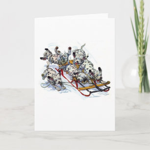 Slapende Dalmatische jongen Feestdagen Kaart