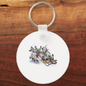 Slapende Dalmatische jongen Sleutelhanger (Voorkant)