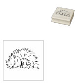 Slapende Egel Rubberstempel (Gestempeld)
