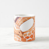 Slapende Giraffe: zachte Waterverf Koffiemok (Center)