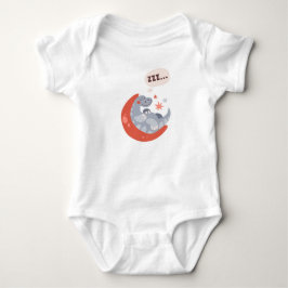 Slapende grappige kinderen draak romper